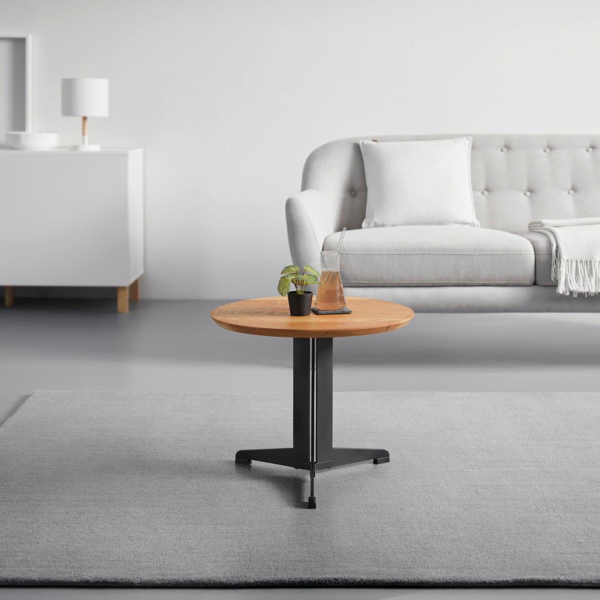 Măsuță de cafea MOMBASA 55 - culoare natur, Konventionell, lemn/metal (55/45/55cm) - Modern Living