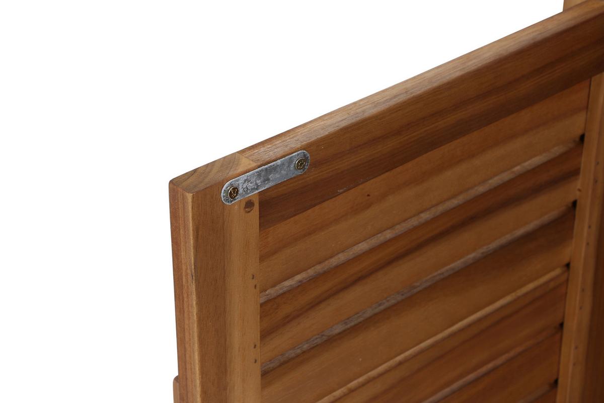 OUTDOORKÜCHE L19599 - Schwarz/Akaziefarben, MODERN, Holz/Stein (75/87/52cm) - Siena Garden