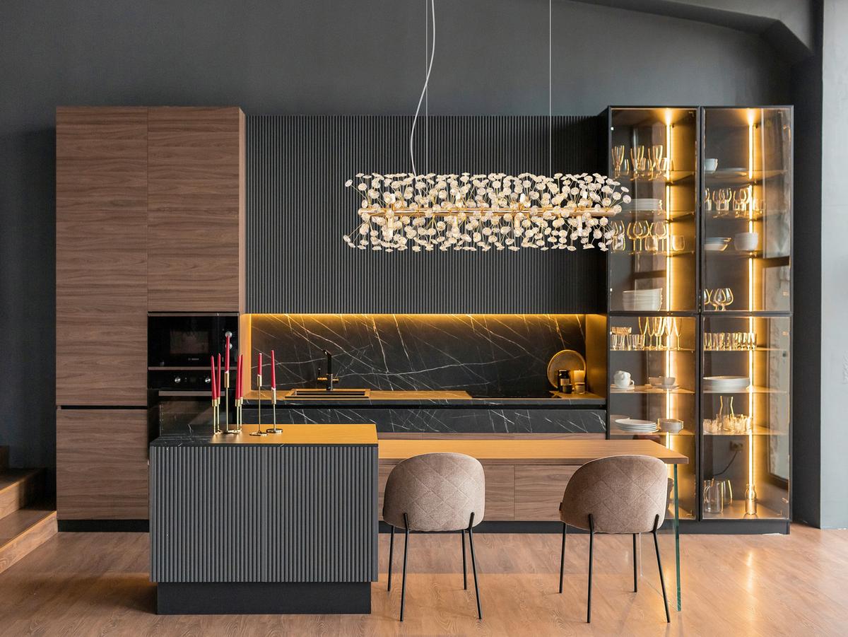 KRISTALL-HÄNGELEUCHTE 64135H4   KATRINA - Klar/Transparent, Lifestyle, Glas/Kunststoff (90/30/150cm) - Globo