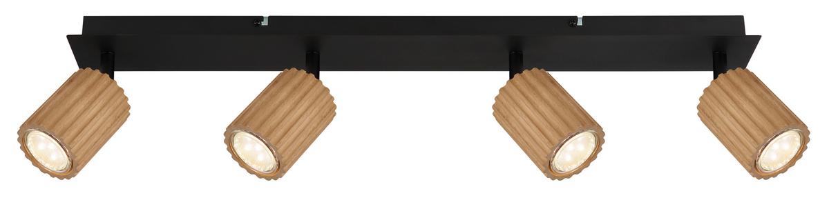 STRAHLER 57037-4 WENZEL - Dunkelbraun/Schwarz, Natur, Holz/Metall (65/8/13cm) - Globo