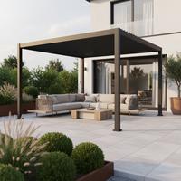 Pavillon Basic Anthrazit B/H ca. 360x240-250 cm - Anthrazit, Basics, Metall (360/240/300cm) - Gardenson