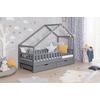 Hausbett Lou ca. 90x200 cm Holz Hellgrau - Hellgrau/Naturfarben, MODERN, Holz/Textil (90/200cm) - MID.YOU