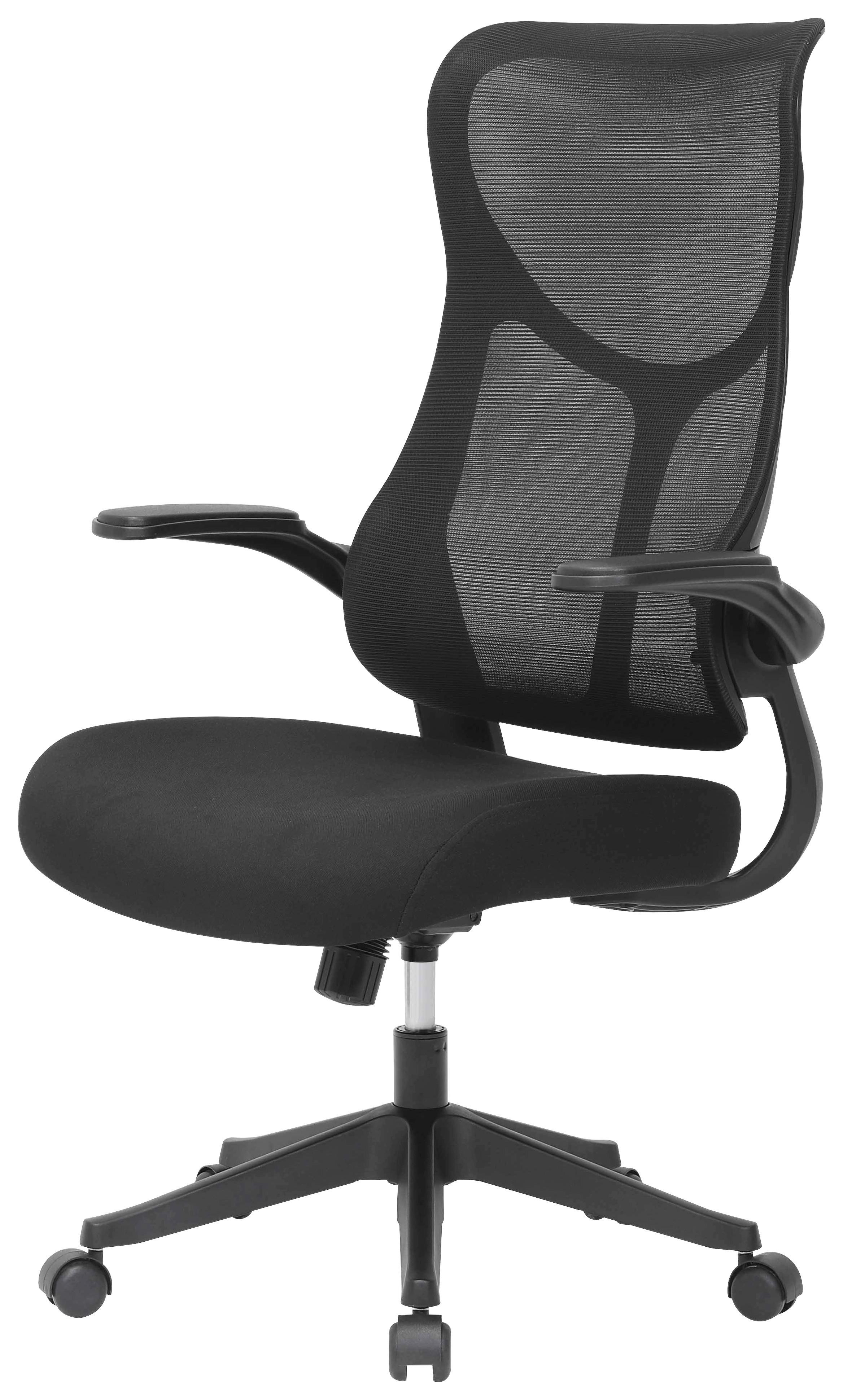 SNURRSTOL ROXY - svart, Design, metall/trä (63/106-114/68cm) - Mömax