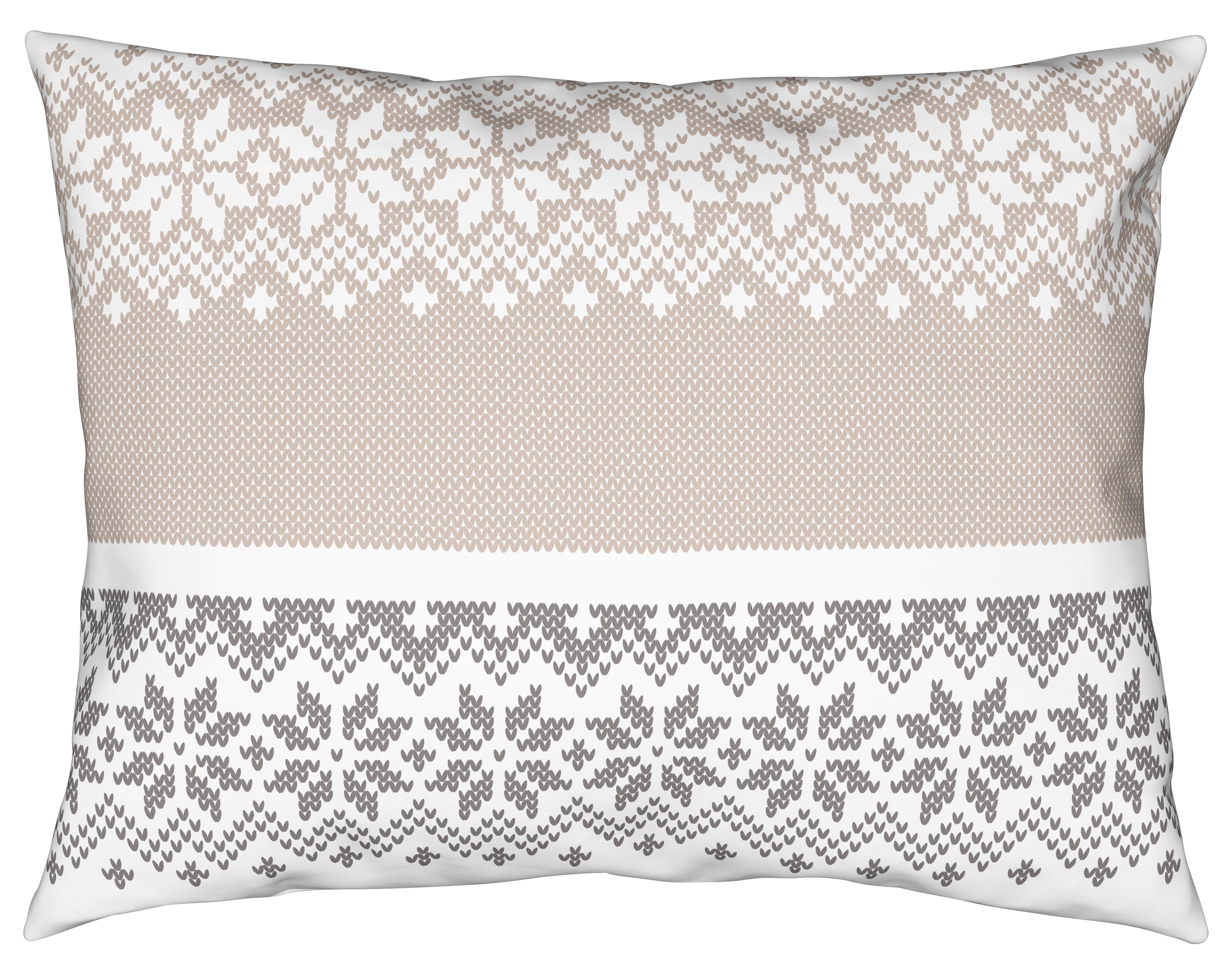 BETTWÄSCHESET BELLA - Weiss/Beige, Textil (160/210cm) - Modern Living