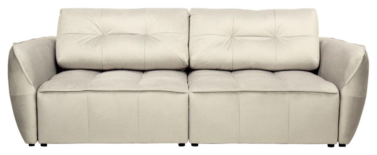 Boxspring Kanapéágy Bombei - bézs/szürke, Modern, faalapú anyag/textil (243/94/125cm)