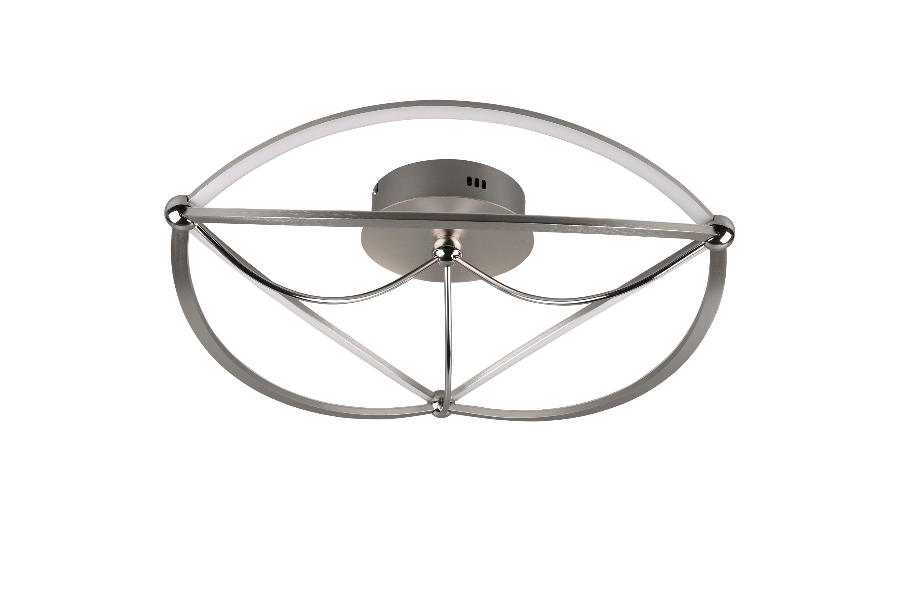 LED-Deckenleuchte Charivari max. 42 Watt - Nickelfarben, Design, Metall (62cm) - Trio Leuchten
