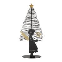 Dekobaum Enja Schwarz/Goldfarben - Goldfarben/Schwarz, Konventionell, Metall (8,8/22,5cm) - Modern Living