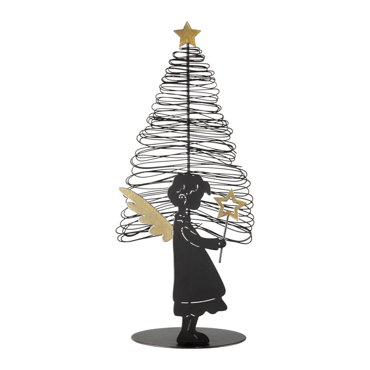 Dekobaum Enja Schwarz/Goldfarben - Goldfarben/Schwarz, Konventionell, Metall (8,8/22,5cm) - Modern Living