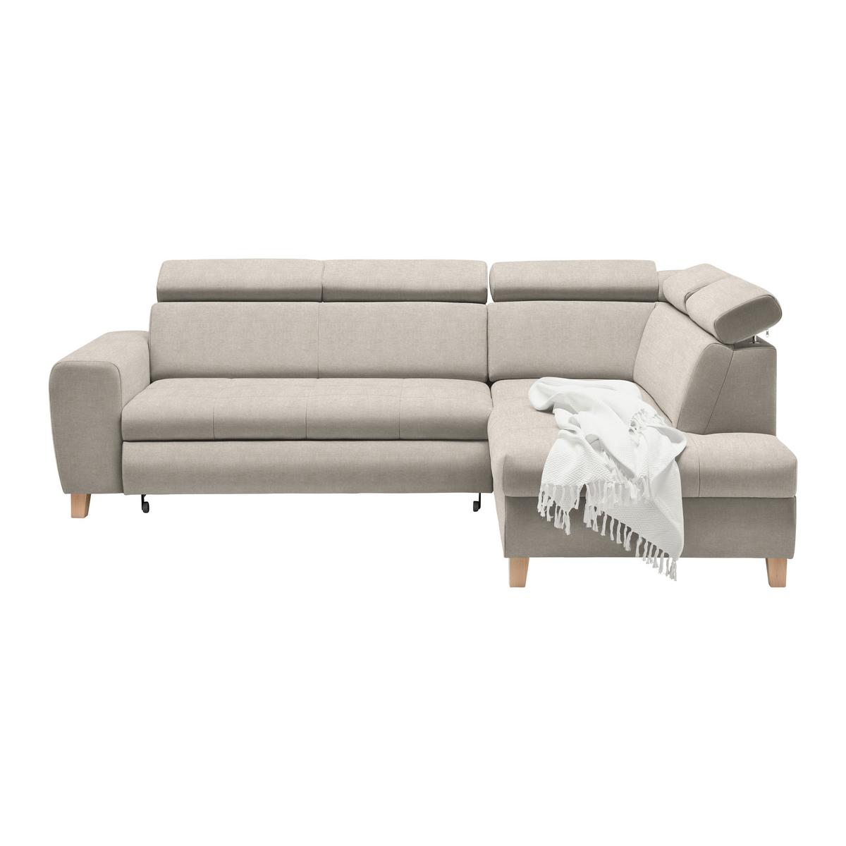 Ecksofa Lugo Greige - Greige, MODERN, Holz/Kunststoff (266/98/205cm) - Mömax