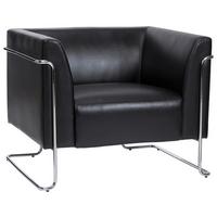 Fotelj Curacao, Črna - barve kroma/črna, Moderno, kovina/tekstil (88/74/74cm) - MID.YOU