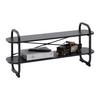 MEDIABÄNK BEND -EXKLUSIV- - svart, Modern, metall/trämaterial (100/44/27cm) - Mömax