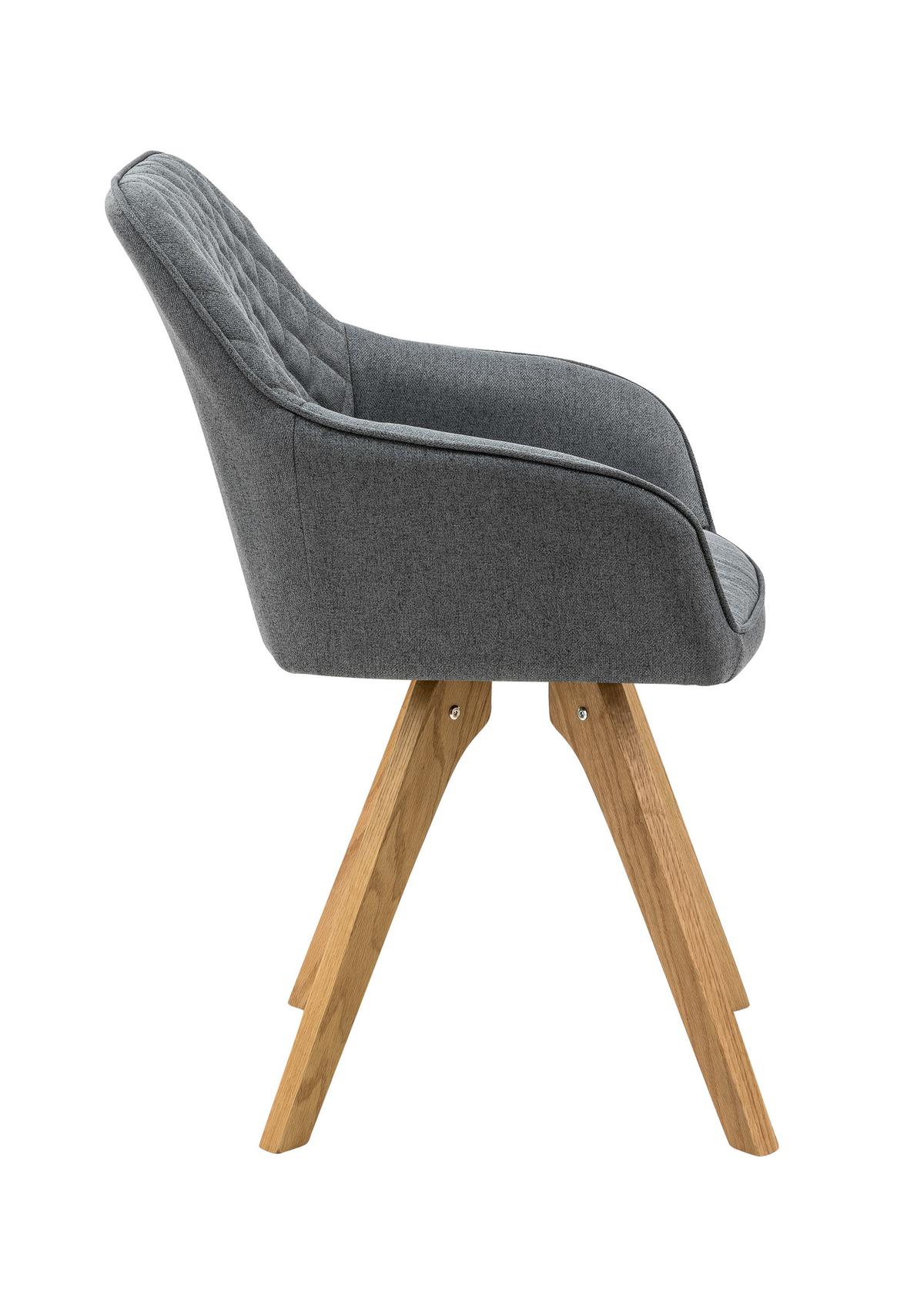 Set Naslanjačev Diamant, Siva, 2-Delni - siva/naravne barve, Moderno, tekstil/les (59/88/61cm) - Livetastic