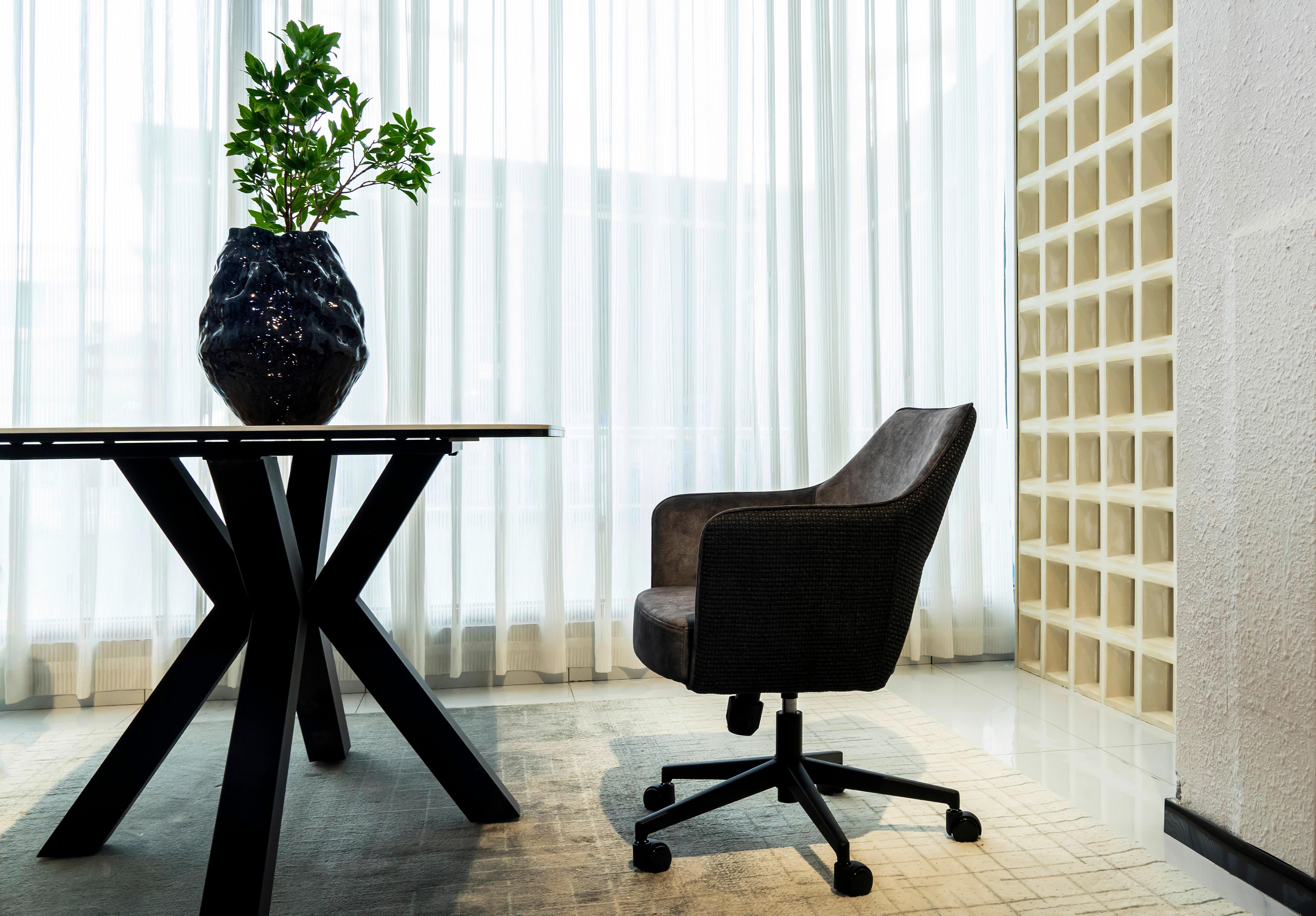 Forgószék Valletta - fekete/antracit, Konventionell, textil/fém (63/82-88/61cm) - Premium Living