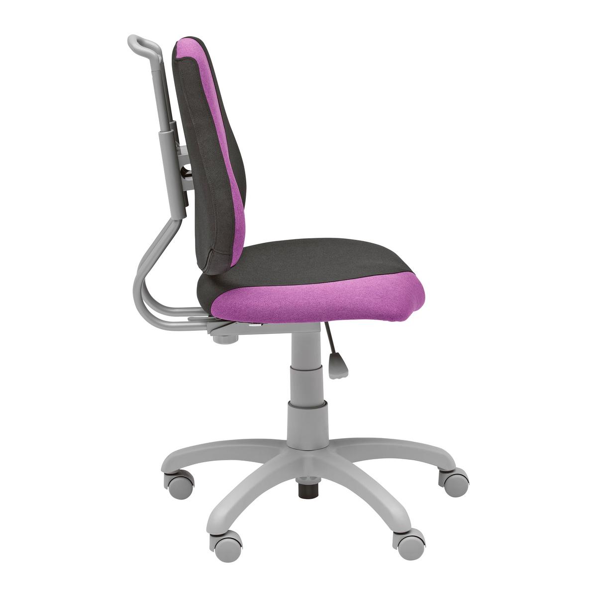 Jugenddrehstuhl Kiki S-Line Anthrazit/Lila - Anthrazit/Lila, KONVENTIONELL, Kunststoff/Textil (64/84-106/64cm) - Mömax