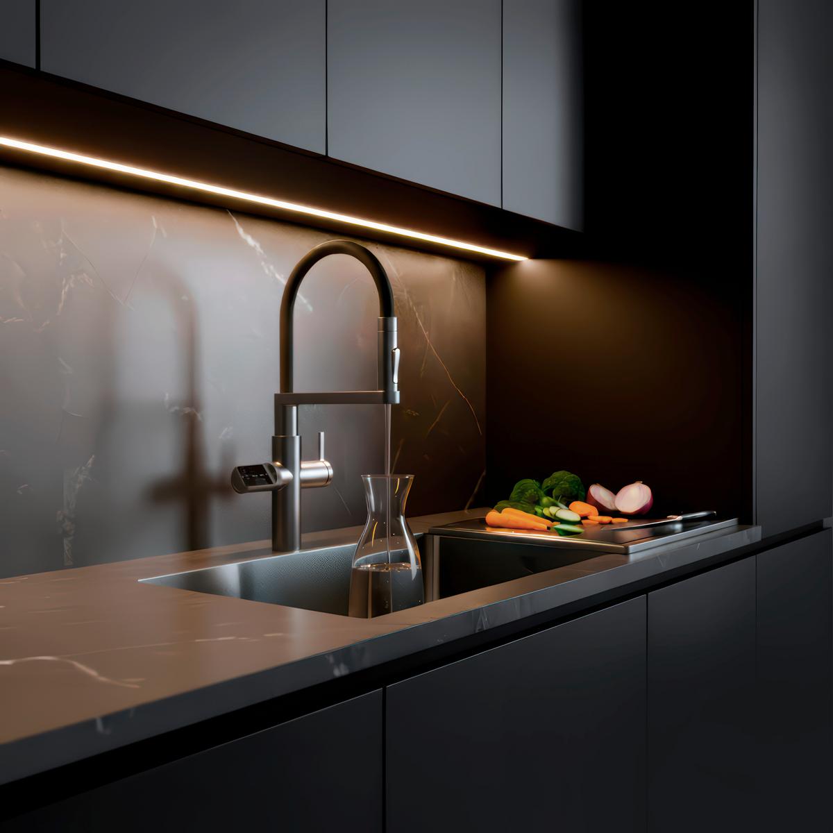 Küchenarmatur 31103110215 Schwarz - Schwarz, Basics, Kunststoff (20/43,90/51,60cm) - Visiona