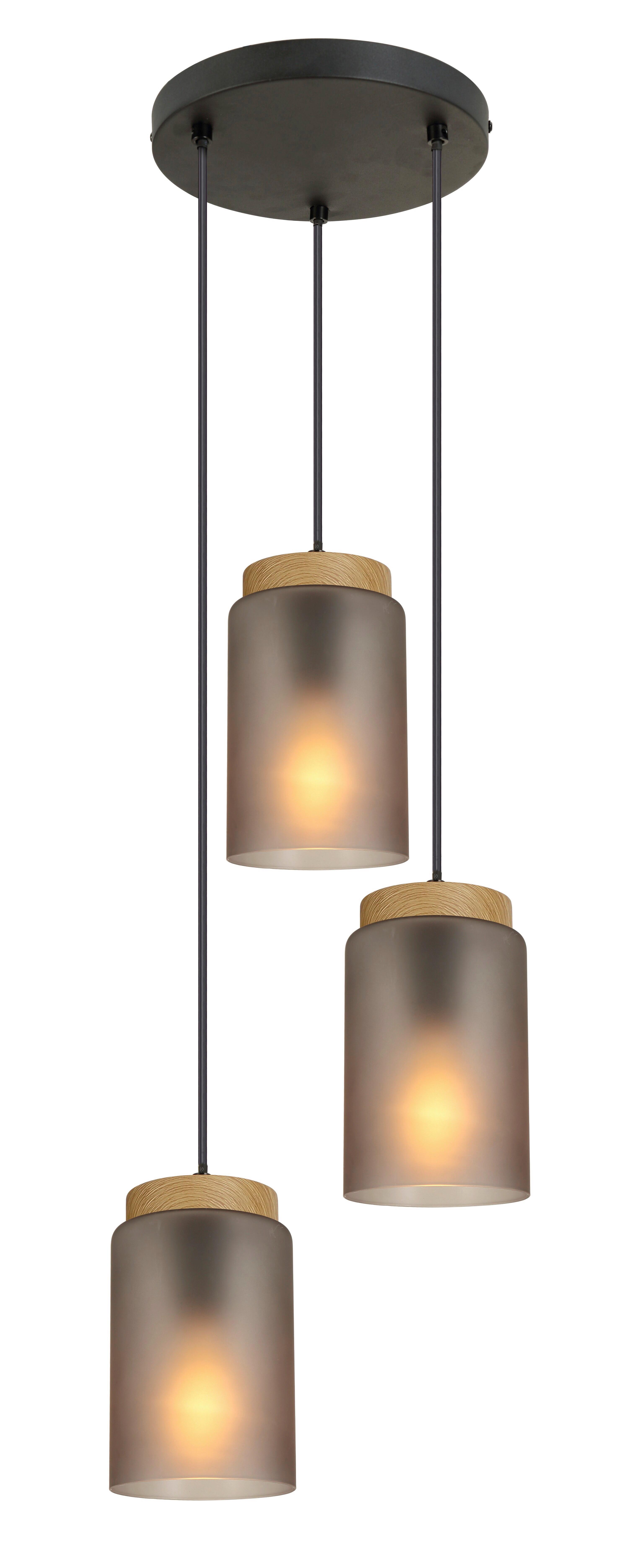 LAMPA WISZĄCA MAJA - czarny/szary, Trend, metal/szkło (29/120cm) - Novel