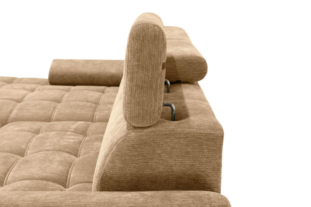 Kutna Garnitura Vegas - crna/bež-smeđa, Design, drvo/tekstil (173/294cm) - Modern Living