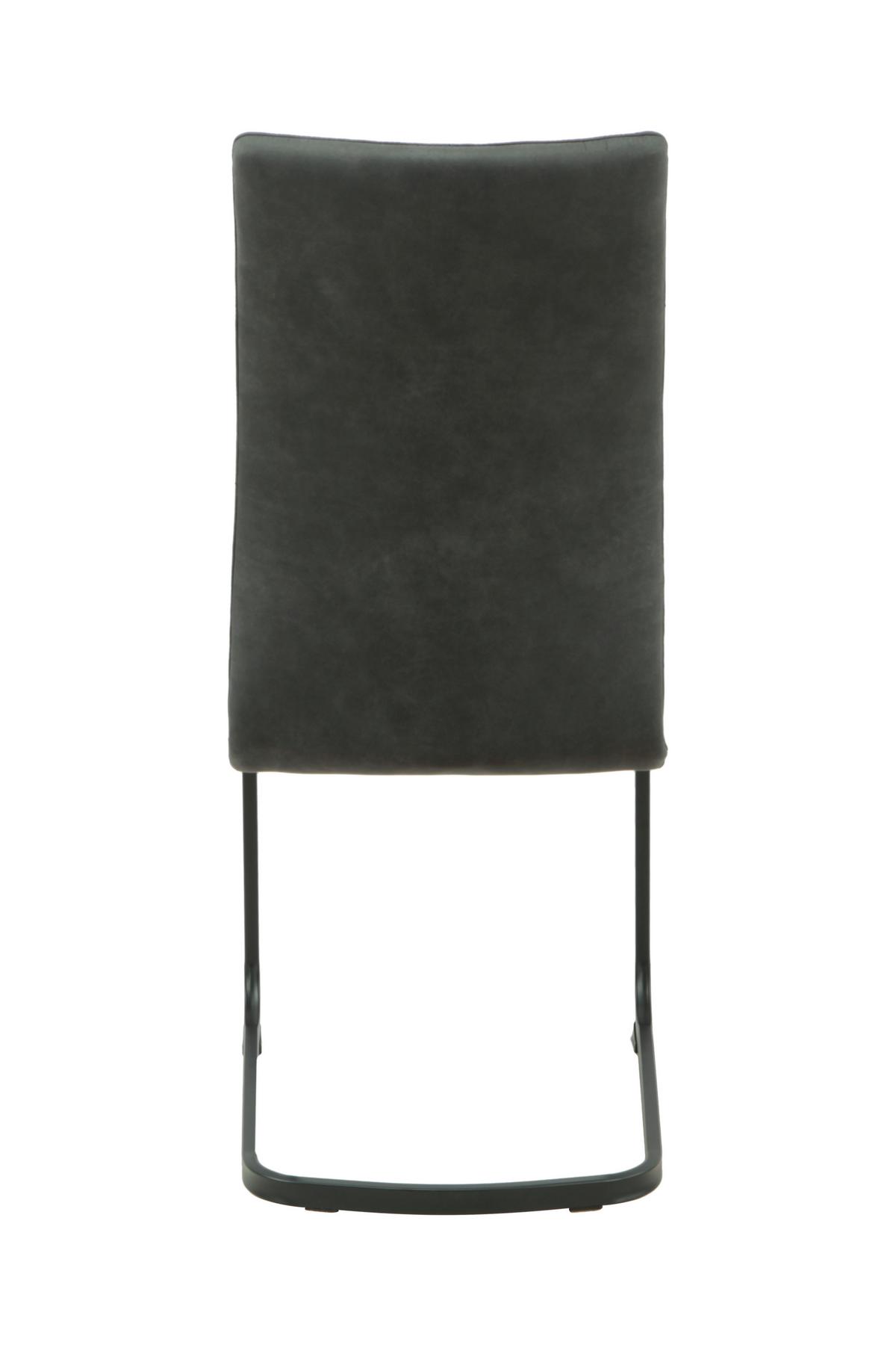 SCHWINGSTUHL-SET MELANIE S 4ER-SET - Anthrazit/Schwarz, MODERN, Textil/Metall (42/98/60cm) - MID.YOU