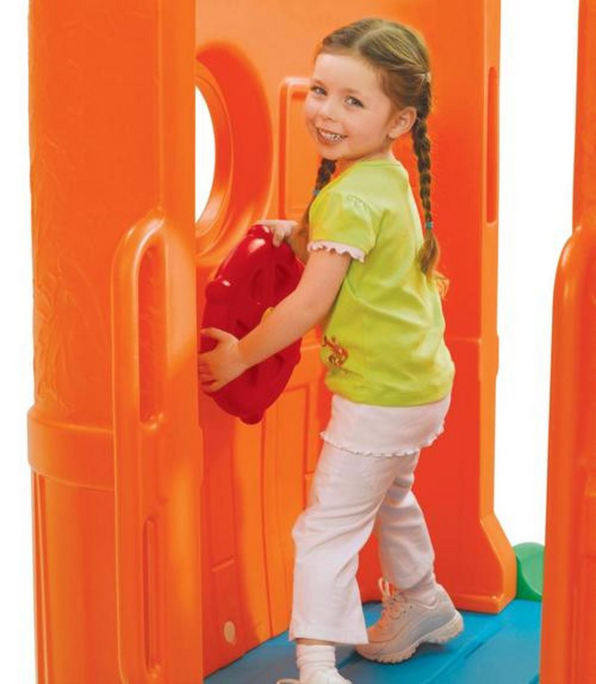Spielturm Clubhouse aus Kunststoff - Blau/Grün, Basics, Kunststoff (348/177,8/232,4cm) - Ambia Garden