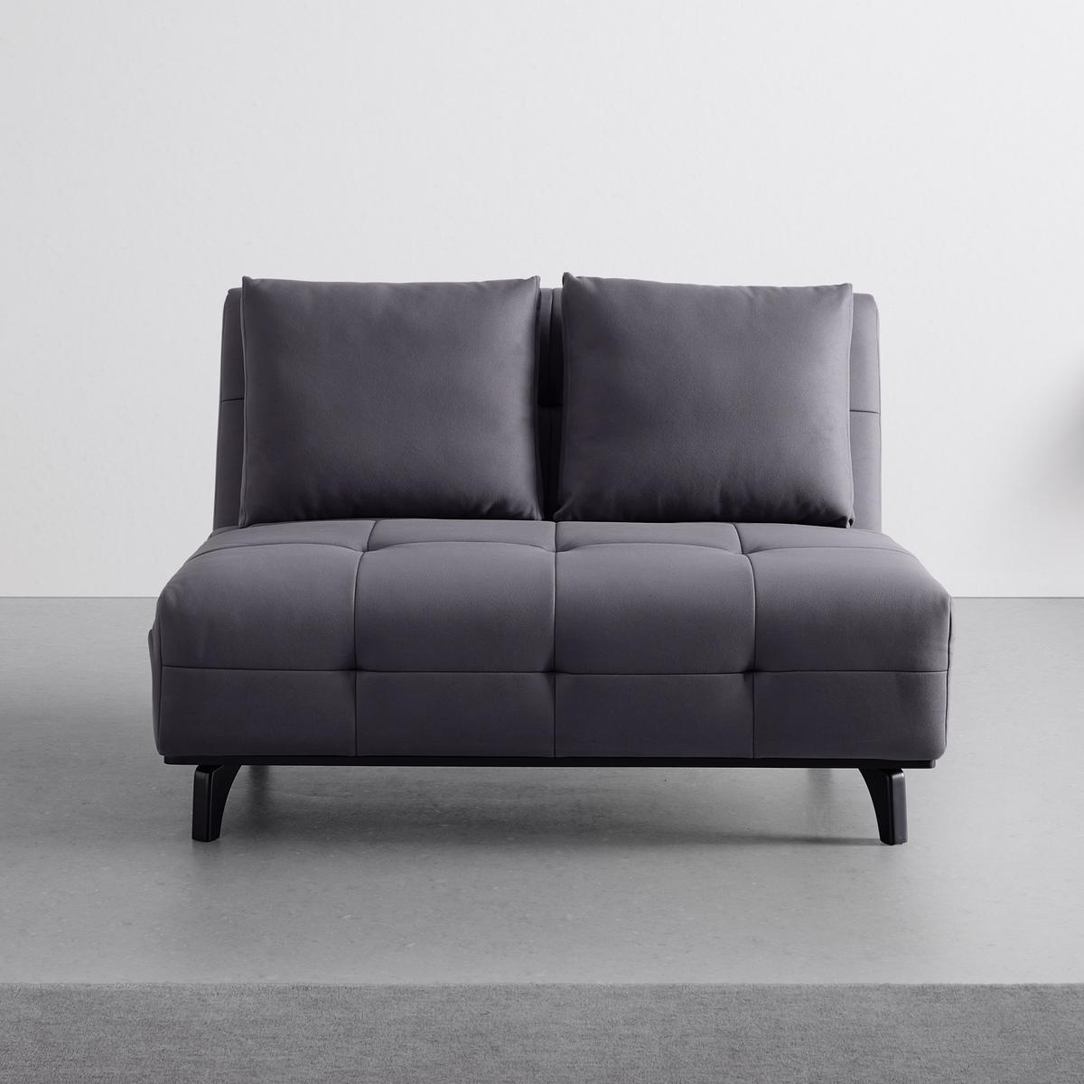 Canapea extensibilă RICA - gri, Modern, lemn/textil (121/83/93cm) - Bessagi Home