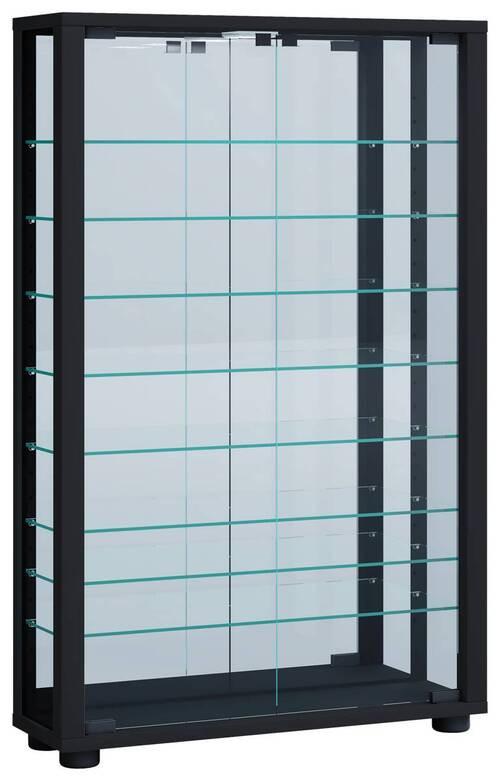 Hängevitrine Vitrosa ca. 59x91x18 cm Schwarz - Schwarz, MODERN, Glas/Holzwerkstoff (59/91,3/18cm) - MID.YOU