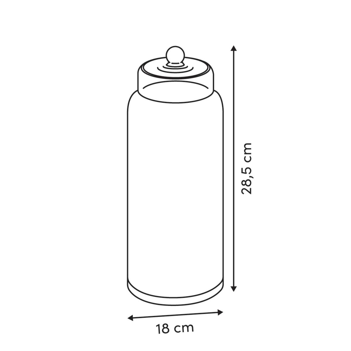 Borcan depozitare Ambrosia cca. 3,3 l - transparent, Modern, sticlă (3,3l)