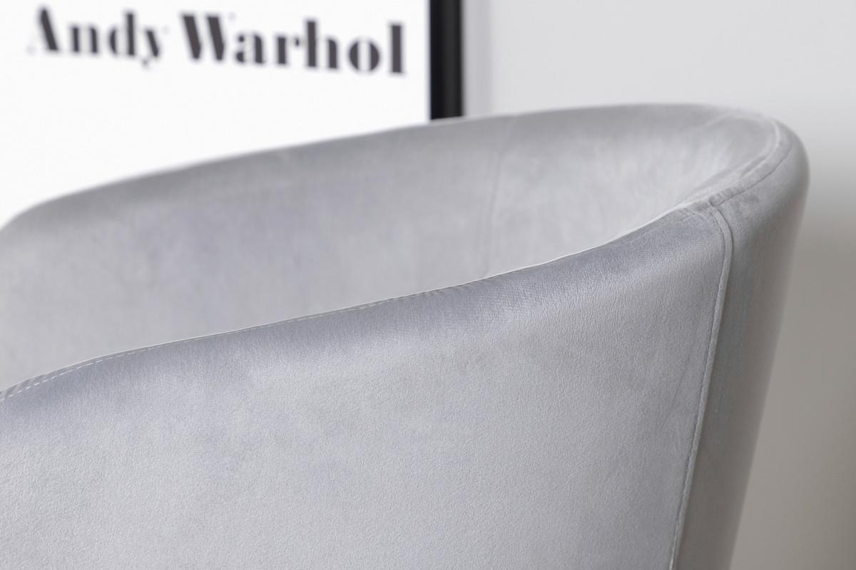 Stuhl Berit ca. 55x78x55 cm Hellgrau - Hellgrau/Schwarz, Design, Textil/Metall (55/78/55cm) - Livetastic
