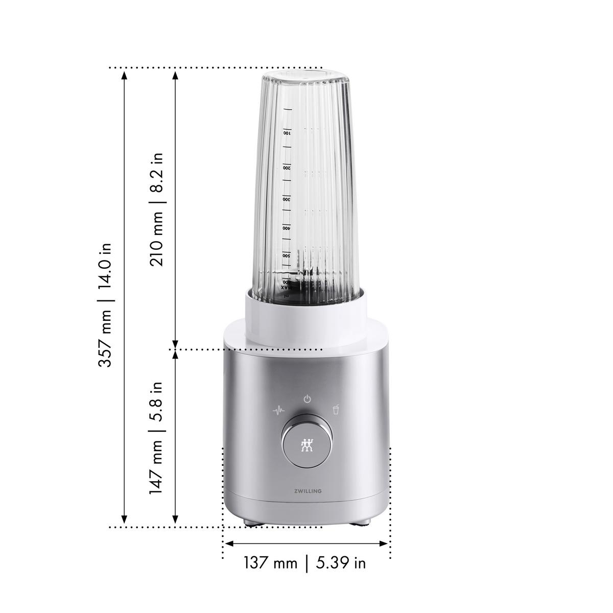BLENDER KIELICHOWY 1005773 ZWILLING - kolor srebrny, Basics, tworzywo sztuczne/metal - Zwilling