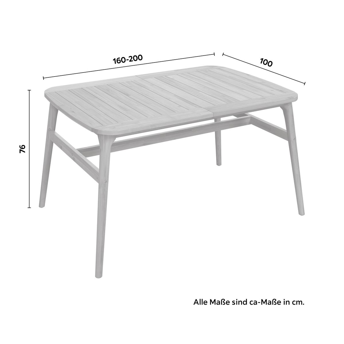 Kerti Asztal Nicola - diószínű, Modern, fa (160-200/100/76cm) - Bessagi Garden