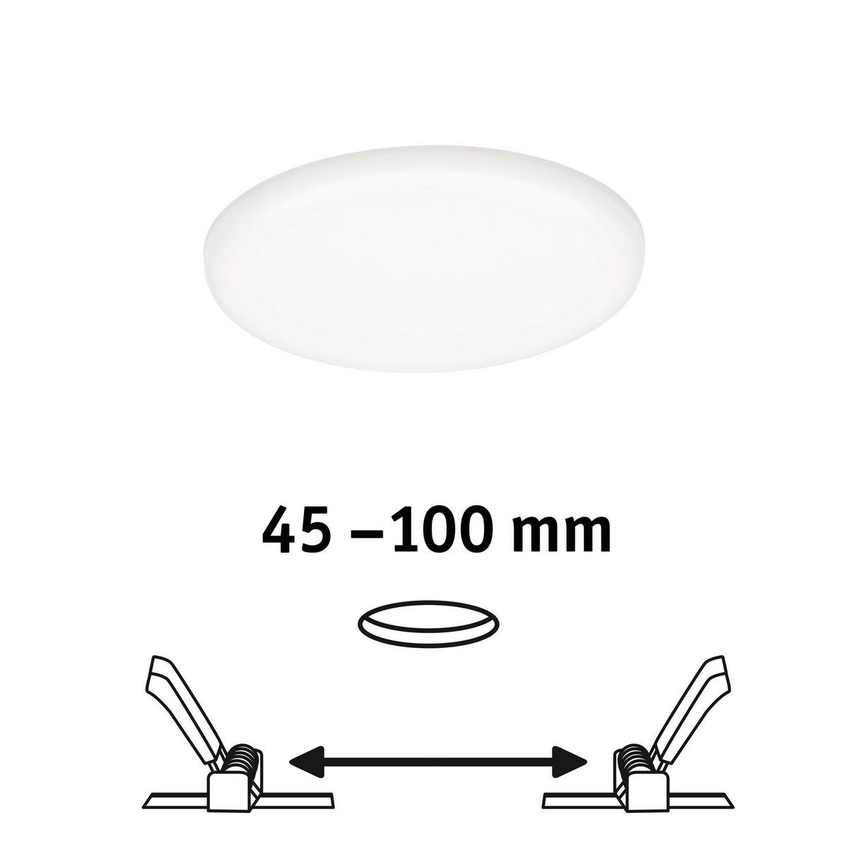 Badezimmer-Einbauleuchte Veluna Varifit max. 8,5 Watt - Weiß, LIFESTYLE, Kunststoff (12,5cm) - Paulmann