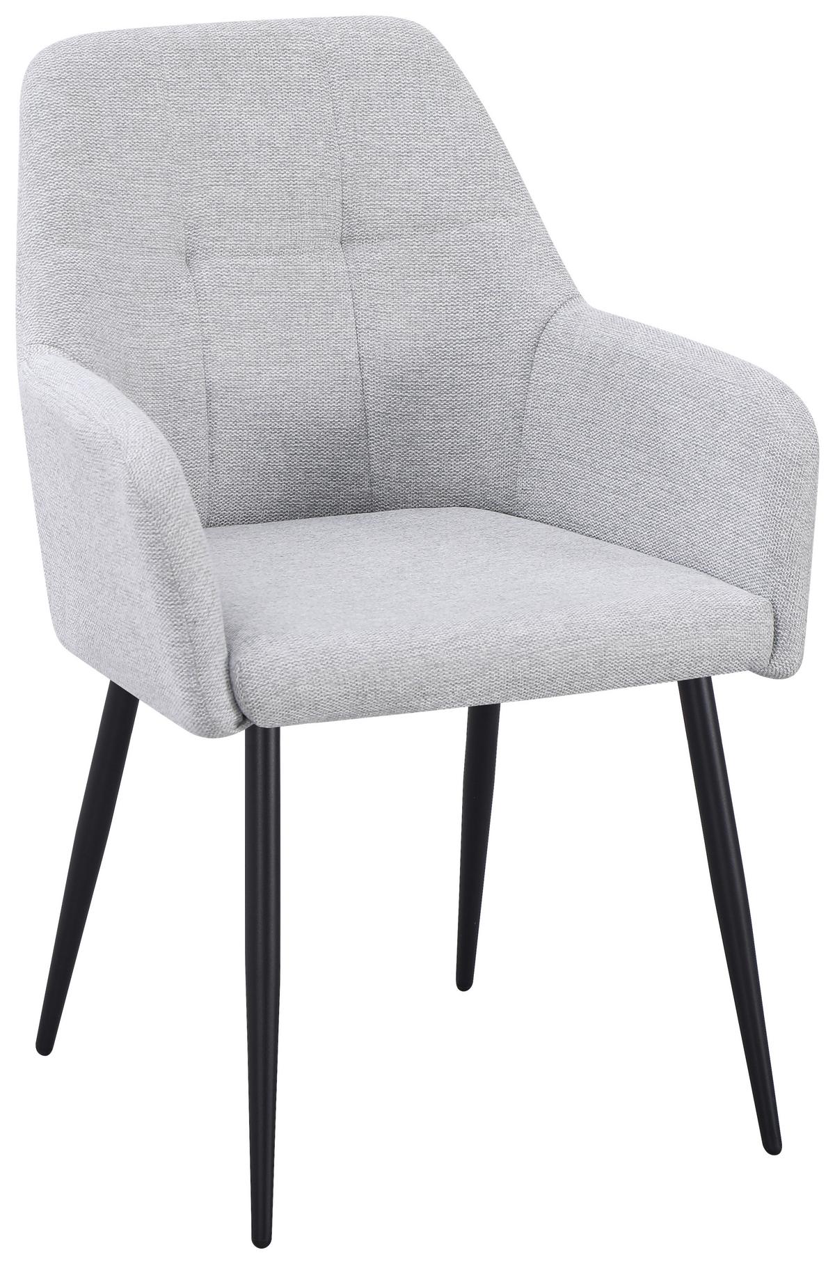 Naslanjač Joe Ii, Svetlo Siva - črna/svetlo siva, Konvencionalno, kovina/tekstil (58/86/61cm)