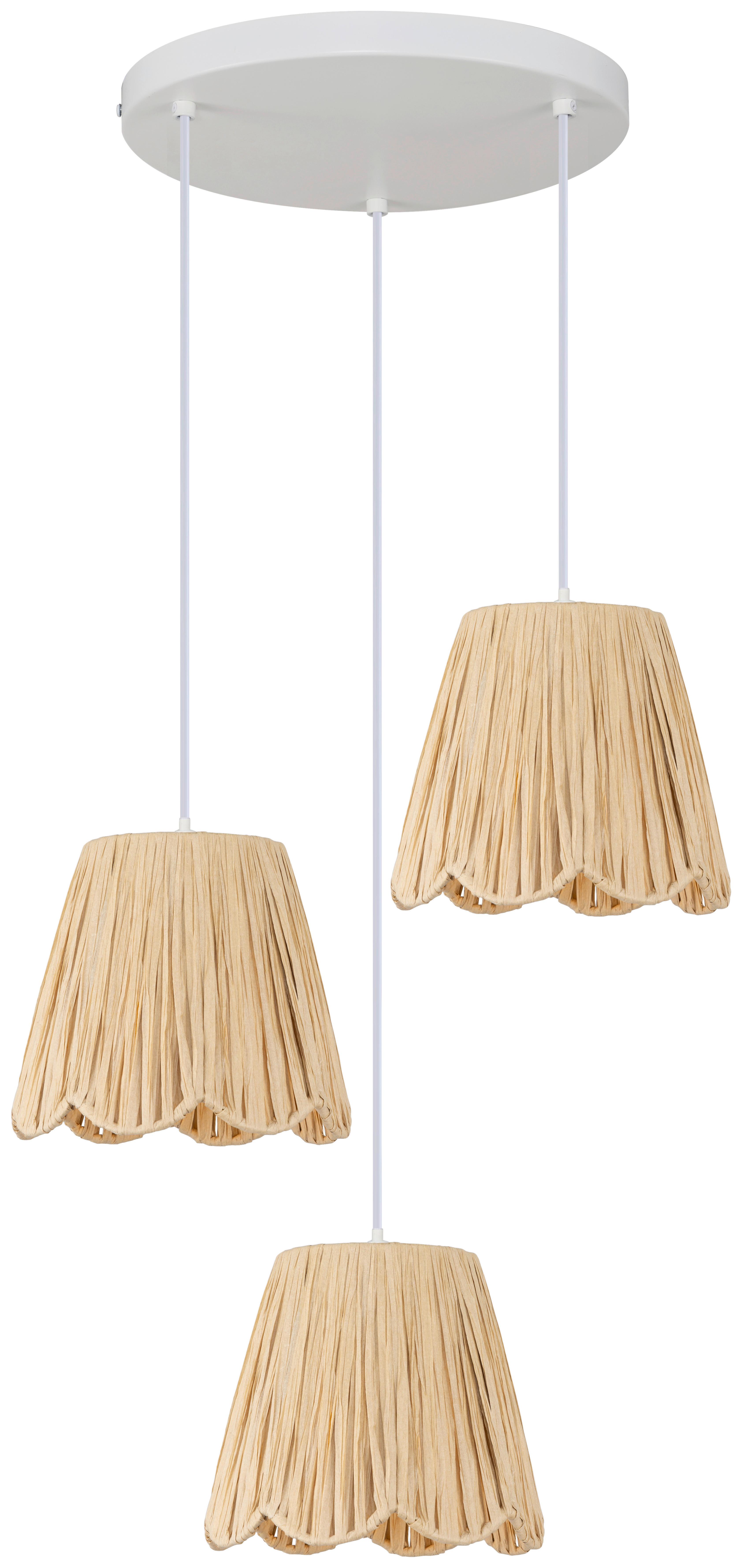 LAMPA WISZĄCA DARLIN - kolor naturalny/biały, Konventionell, metal/papier (46/120cm) - Collet's Monde