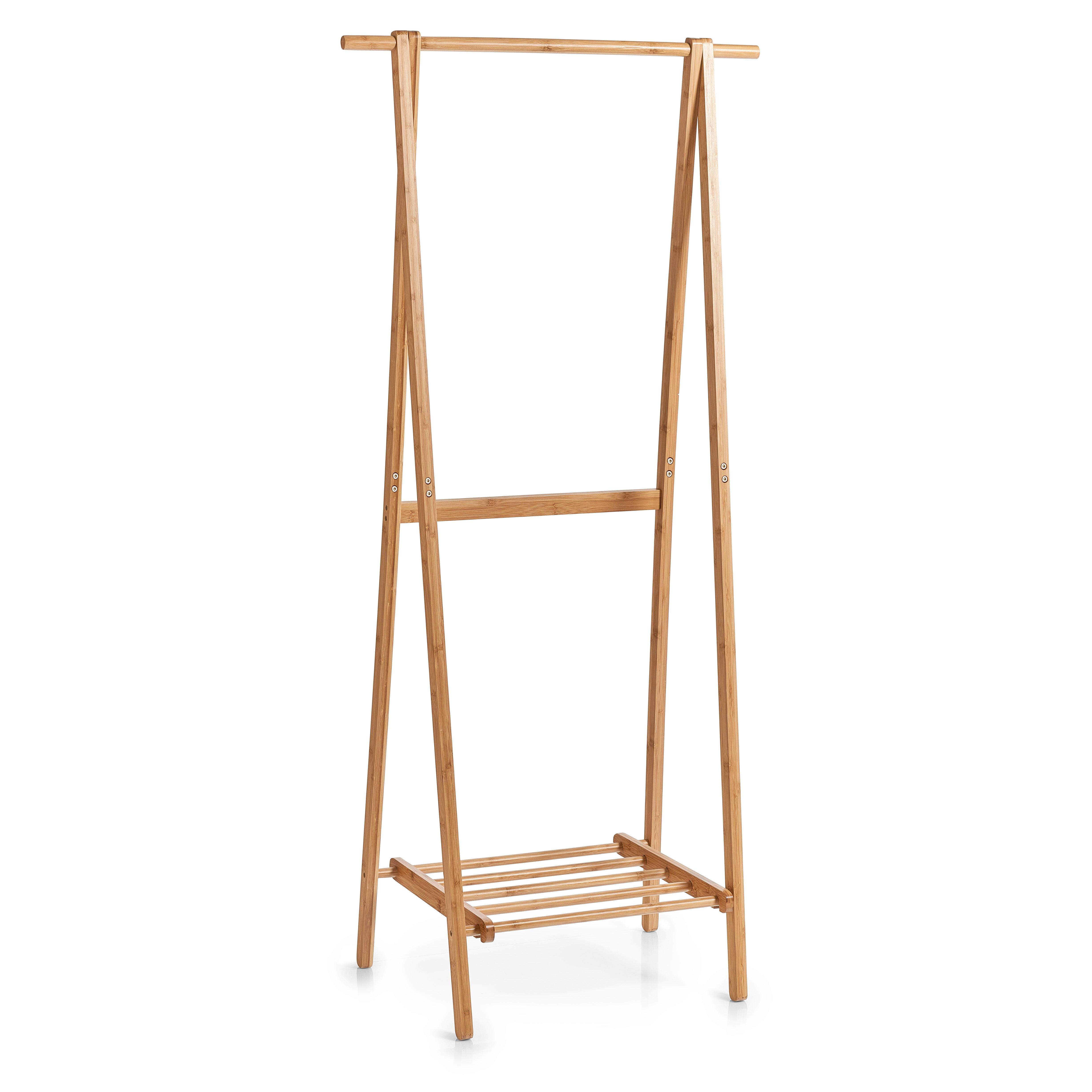 Kleiderständer Naturfarben - Naturfarben, Basics, Holz (73,5/44,5/159cm) - Zeller Present