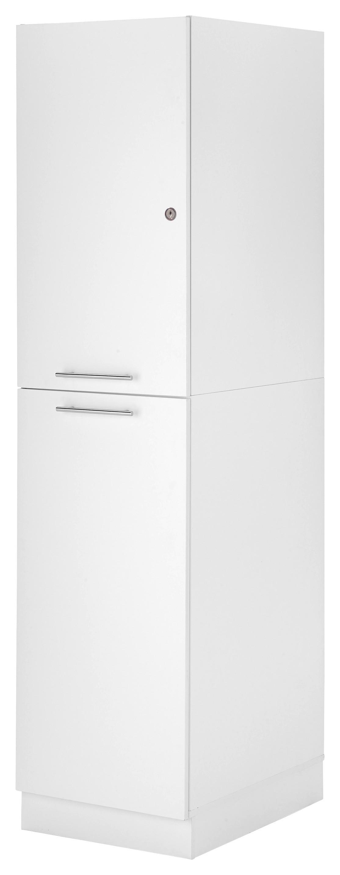 Mehrzweckschrank Clara Weiß B: ca. 50 cm - Edelstahlfarben/Weiß, KONVENTIONELL, Holzwerkstoff/Metall (50/200/67,6cm) - Respekta