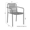 TRÄDGÅRDSSTOLAR SET NARDO - mörkgrå/svart, Modern, metall/textil (55/82/58cm) - Bessagi Garden