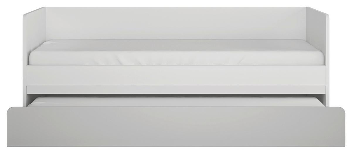 Krevet Flexi - siva visoki sjaj/bijela, Moderno, drvni materijal/plastika (90/200cm) - Premium Living