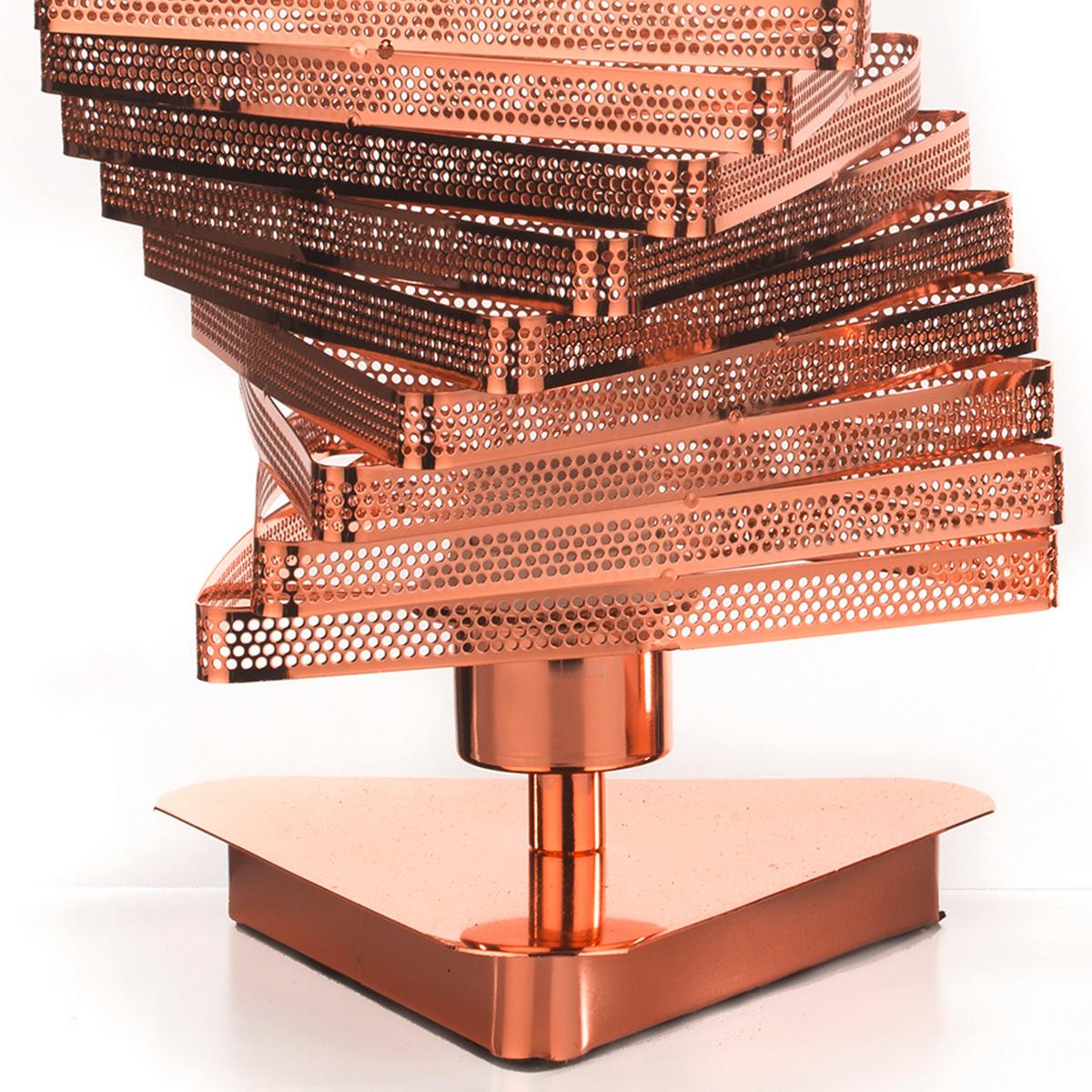 Nachttischleuchte Rame Kupferfarben max. 22 Watt - Kupferfarben, Design, Metall (20/27cm)