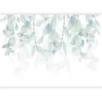 Fototapeta Pastel Flora, 100x70cm - zelena/bela, Trendi, tekstil (100/70cm) - artgeist