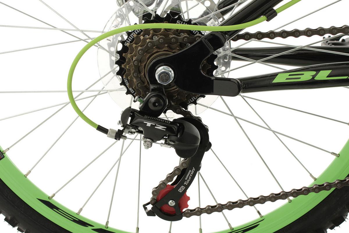 Kinderfahrrad MTB Fully 24" Bliss RH 38cm - Schwarz/Grün, Basics, Metall (180/70/80cm) - KS Cycling