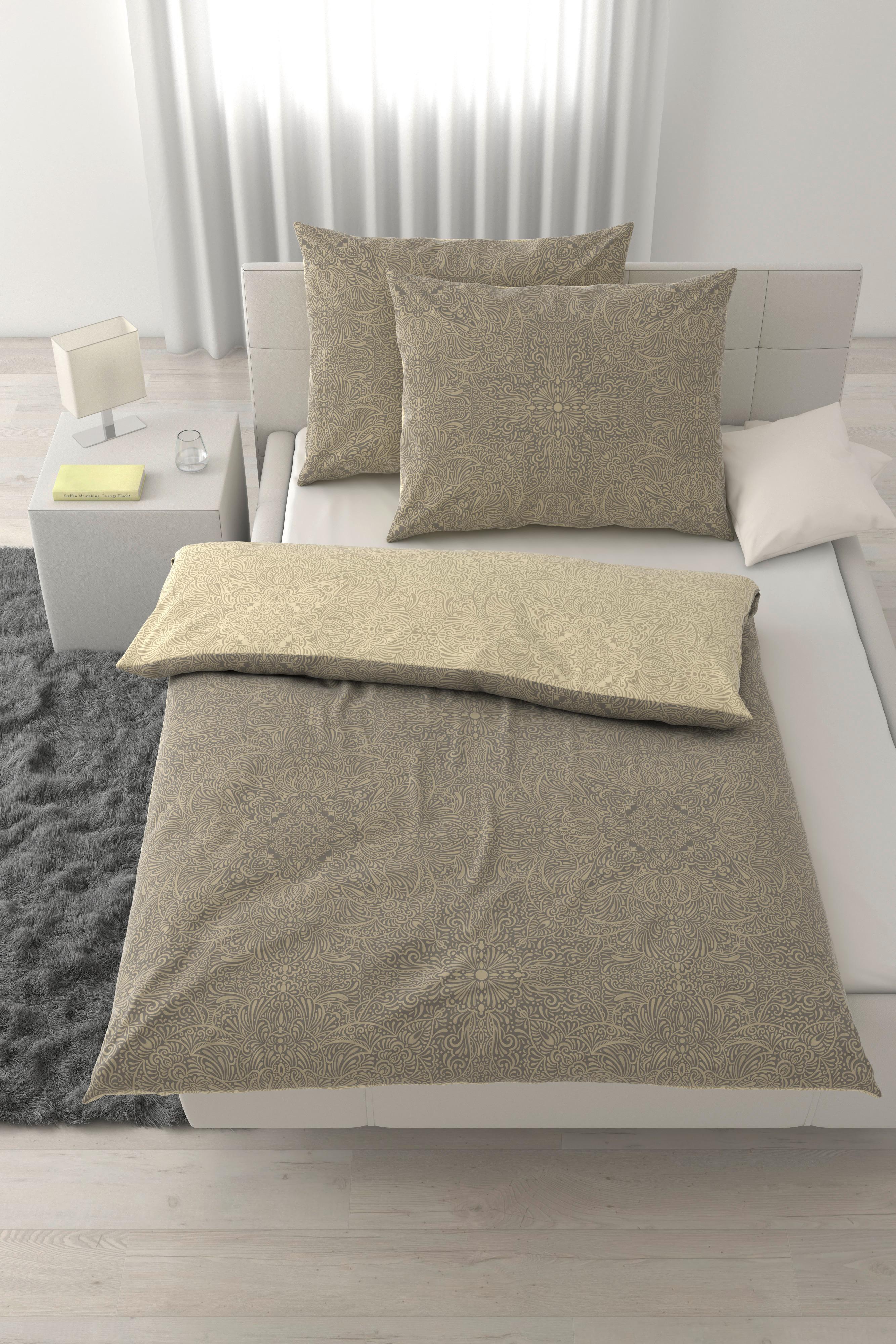 Bettwäsche Bella Wende XXL Grau ca. 200x220cm - Grau, MODERN, Textil (200/220cm) - Mömax