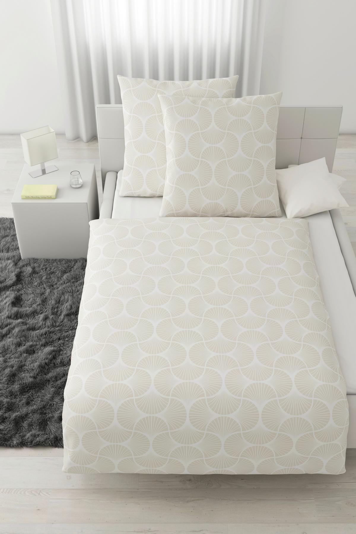 Bettwäsche Finn XL Naturfarben ca. 200x200cm - Naturfarben, MODERN, Textil (200/200cm) - Modern Living