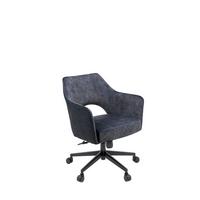 Drehstuhl Valletta Anthrazit/Schwarz - Anthrazit/Schwarz, KONVENTIONELL, Textil/Metall (63/82-88/61cm) - Premium Living