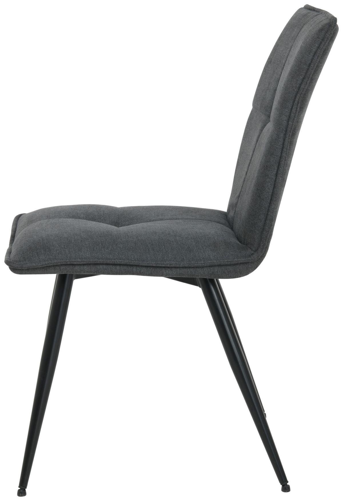 KRZESŁO HOOK - czarny/szary, Design, metal/tkanina (47.5/92/65cm) - Novel