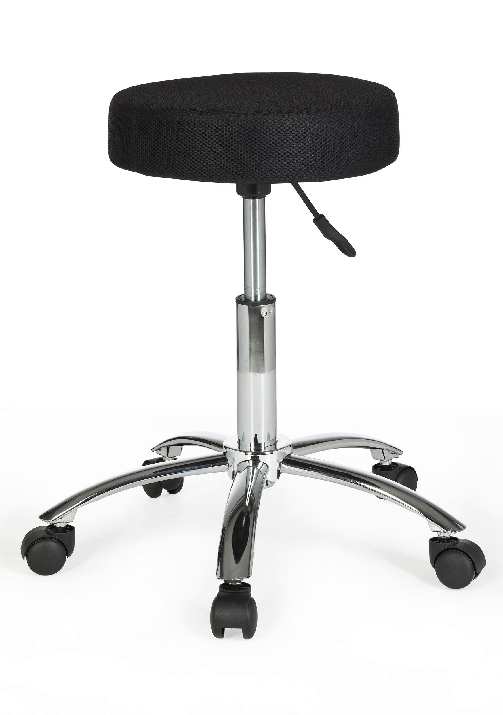Vrtljivi Stolček Leon - črna, Konvencionalno, tekstil (55/60/55cm) - MID.YOU