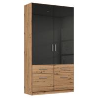 Omara Za Oblačila Celle Extra, Temno Siva, Barva Hrasta - srebrne barve/temno siva, Design, umetna masa/leseni material (91/197/54cm) - Mömax