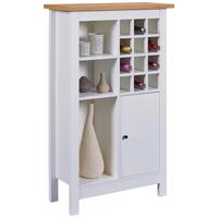 Weinschrank Sicilia Weiß/Eiche Artisan - Schwarz/Weiß, MODERN, Holzwerkstoff/Kunststoff (76,8/124,4/33cm) - Mömax