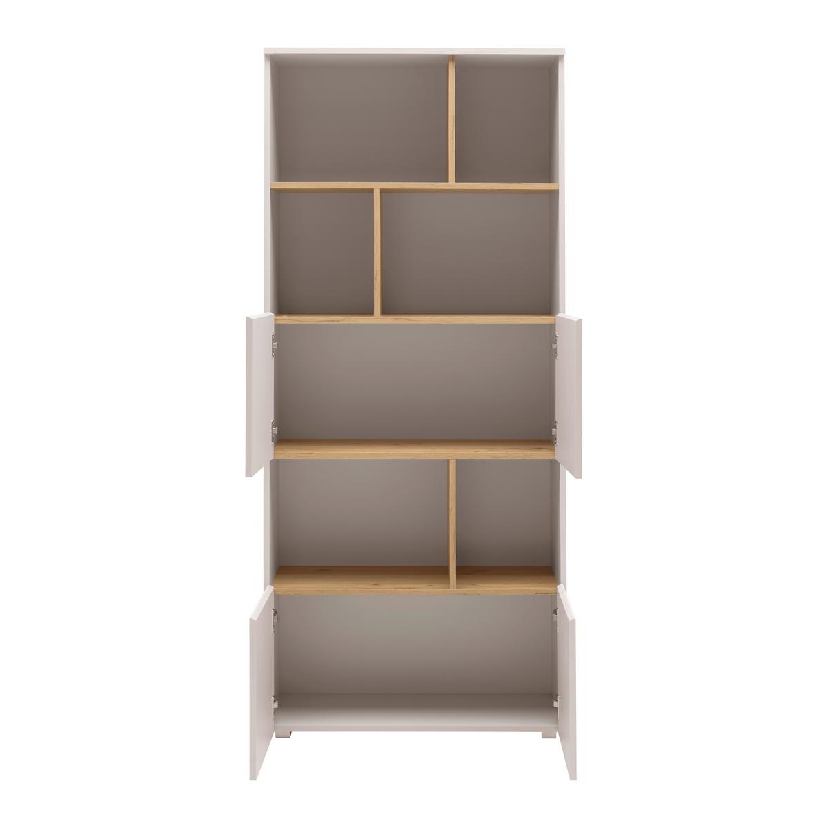 Regal Savanna Kaschmirfarben - Kaschmir/Schwarz, Modern, Holzwerkstoff/Kunststoff (80/180/35cm) - Mömax