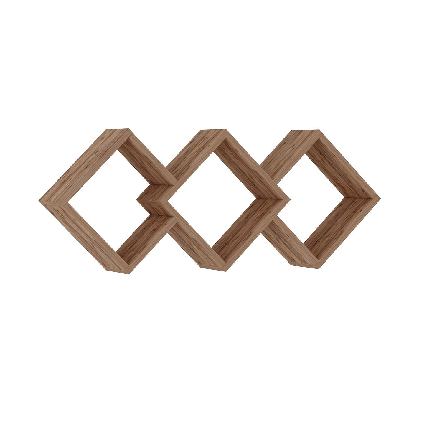 WANDREGAL GALAXY WANDREGAL - Kieferfarben, Design, Holzwerkstoff (102/42/20cm) - Livetastic