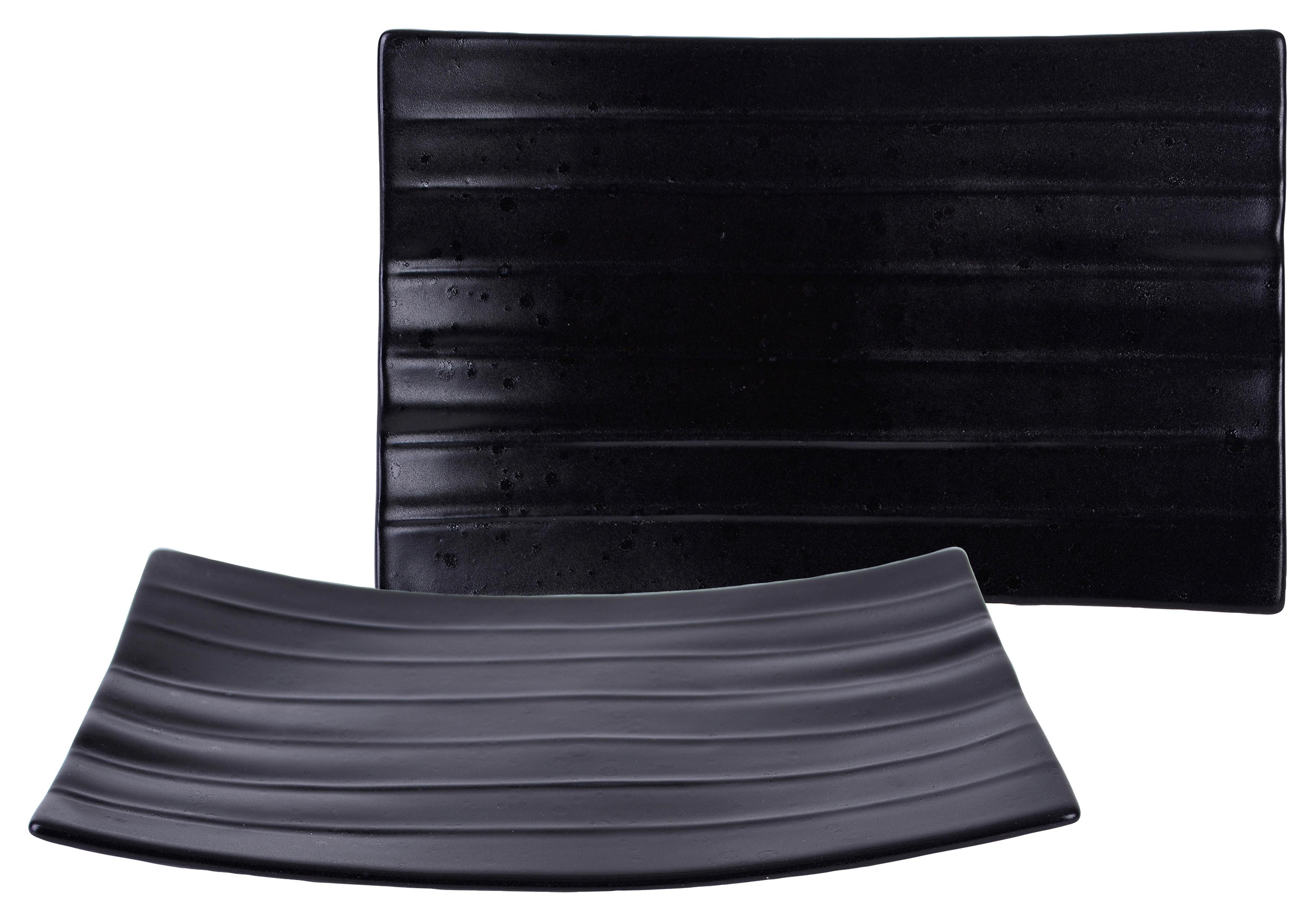 Set Podstavkov Street Banana Leaf, 2-Delni - črna, Basics, keramika (24/15cm) - Creatable