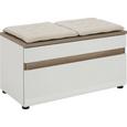 Garderobenbank in Weiß/Eichefarben - Eichefarben/Schwarz, MODERN, Holzwerkstoff (85/46/42cm) - MÖMAX modern living